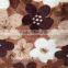 100% Polyester Artificial White Gladiolus Flowers Printed Super Soft Flannel for Carpeting