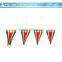 High quality custom triangle flag on string