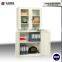 Up swing glass door storage cabinet steel file cabinet