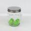 400ml Clear Round Glass Food Container with Metal Screw Cover