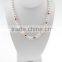 Crystal Shell Pearl Necklace Stud Earring Bridal Jewelry Set