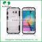 Transparent waterproof shockproof 2 in 1 dual layer TPU PC cell phone case for samsung galaxy s6 with stand function