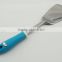 Eco-friendly kitchen utensil stainless steel solid turner with plastic handle