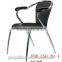 modern pvc with chrome steel China stackable visitor chair AH-24B