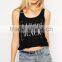 2016 Stylish Rib Jersey Custom Women Tank Top In Bulk Printing Crop Top