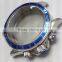 mechanical wrist watch parts 316I watch case stainless steel waterproof blue 50mm wrist watch case