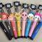 factory price cartoon Aluminium alloy telescopic rod selfie stick, Wired selfie stick