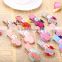 Exquisite rhinestone hair duck clip colorful baby hair clips handmade resin animal metal alligator clip