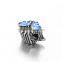 D137 Jewelry 925 Women Charm Beads,european Silver Blue Butterfly Charm for Women