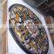 Black Pietra Dura Marble Inlay Dining Table Top, Marble Inlay Table Tops