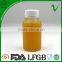 100ml round shape juice small clear plastic bottles with 28mm neck size
