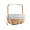 2014 Popular cheap wooden baskets with handle wholesale