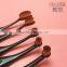 10pcs black nylon bendable handle Oval Toothbrush Make Up Brush Set