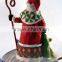 novelty polyresin/resin santa claus christmas snow globe lantern for craft gifts (KNS-10583)
