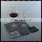 Elegant Classic Rough Edge Etched Black Slate Coaster/slate Coaster