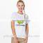 Personalized Sublimation White Cotton Fabric T-shirt with Different Sizes