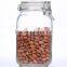 Set 5 Clear Eco-friendly Square Glass Storage Jars with Clip Locking Lid