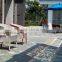 Hotel used 5 pcs outdoor wicker dining table with polywood table top