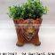 2017 Latest Stylish Polyresin Decoration Cute Tiger Flowerpot Best Art Decor for Garden 2 Colors