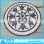 Water jet medallion marble inlay flooring