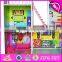2017 Best gift set luxurious wooden kids doll house with furniture W06A246