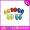 Promotion baby educational toys mini wooden musical egg shakers W07I080