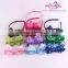dot hair bows headbands for baby girls