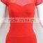 Ladies Red Short Sleeve T-shirt With Mesh in Shoulder Part