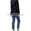 Customized Lady Apparel Long Sleeves Button-tab Cuffs Short Trench Coat(DQM015C)