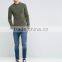 High Quality Custom Long Sleeve Button Placket Uneven Vented Hem Green Men's 100% Polyester 200gsm Casual Slim Fit Polo T-Shirt