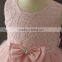 New arrival Turkey wholesale summer frock designs pictures party dress Pink Lace Bow-knot Vietnam girls dresses 0-13 Years old