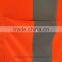 Mens Fluorescent Orange Sew-on Generic Tape Worker High Visibility T-shirt