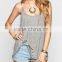 Wholesale Sleeveless Sexy Spaghetti Strap Backless Solid Color Tank Top Blouse Ladies Plus Size Tops