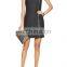 china fashion black micro mini sexy dress sexy mature elegant mini dress wool dress with zip-detailed