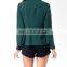CHEFON Contrast lapel ladies green blazers CFB0007