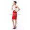 420g Nylon Ponte Wholesale Dark Red Woman Wrap Skirt Fashion