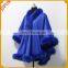 Fox Fur Shawl Elegant Dress With Attached Cape