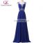 Grace karin Backless beading blue Chiffon Ball Gown Long Evening Party Dress CL6189