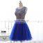 Wholesale New Fashion Applique Beaded Royal Blue Tulle Short Cocktail Dress Cocktail Dresses LX347