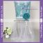 C447A turquose easter chair covers banquet for weddings with ruffles