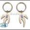 cheap metal crafts round ring key chains with different shape design