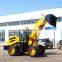 2ton articulated wheel loader, wheel loader with joystick control, wheel loader with quick hitch