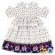 Adorable One Piece Cold Shoulder Dress Pattern Baby Girl Summer Dress Linen Kids Clothing