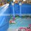 above ground blue kids outdoor giant inflatable rectangle heavy duty PVC pool for playing water games