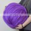 GZ0608- wholesale bulk knitting fancy chunky thick Australian merino multicolor felt 100% wool roving yarn making machine yarn