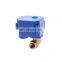 CWX-15N 5v 3.6v DN20 DN25 DN32 brass SS304 SS316 plastic mini 2 way electric motorized water ball valve