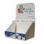Recyclable material cardboard small counter pop display stand
