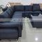 Modern Sofa Set Furniture Living Room Sofas Sectional Pure Black Leather Sofa