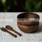 Set Of Natural Eco Friendly Handmade Coconut Shell Bowls And Spoon From Vietnam