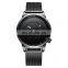 BIDEN 0109 Man Simple Quartz Watches Luxury Analog Display Stainless Steel Mesh Strap Wristwatch